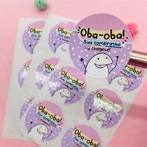 90 Adesivos Agradecimento Flork Oba Sua Comprinha Chegou