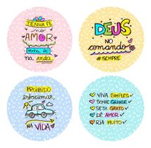 90 Adesivos Agradecimento Frases Inspiradoras Sortidas