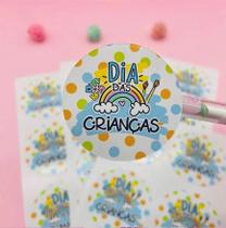 90 Adesivos Lacre Para Embalagem Feliz Dia Das Crianças