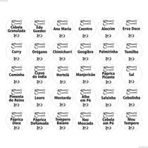 90 Etiquetas Para Temperos Adesivo Talheres Transparente 3x3 - SPORTINOX