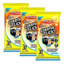 90 Panos Umedecidos Limpa Tudo Multiuso Luxcar