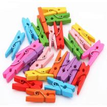 90 Un Mini Pregador Prendedor Madeira 2,5cm Organizador Clip