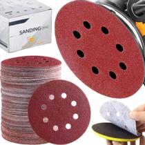 90 X Lixas Disco Grão 5 Polegadas 125mm 8 Furos Lixadeira Politriz KaQi