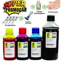 900ml Kit Tinta Recarga Compatível Cartucho 664 Hp 2136 3636 3836 Com Sugador + manual