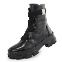 9052GRF Coturno Bota Feminina Moda Inverno couro nobre natural