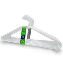 905w - cabide adulto branco plástico kit 50 unidades