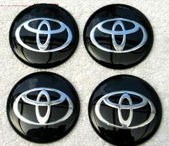 90mm Emblemas Centro Rodas Blk Toyota Corolla Hilux Fielder