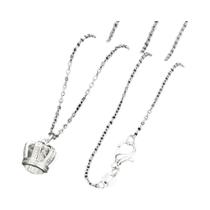 925 prata esterlina zircão coroa pingente colar pequeno design fresco jóias de noivado feminino
