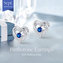 925 Sterling Silver Birthstone Stud Brincos Joias para