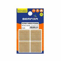 9353 feltro ades quad bege mov pesados 30x30mm 8un - bemfixa