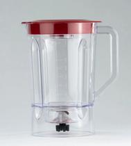 9438 - Copo Jarra Compatível para Liquidificador Mondial Turbo Power L-99 Cristal Transparente Tampa Vermelha