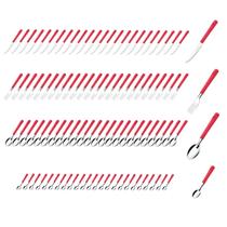 96 Talheres Colher Faca Garfo Colher de Chá Vermelho Luna 96 Talheres Colher Faca Garfo Colher de Chá Vermelho Luna