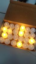 .96 Velas Eletrônicas LED Grandes Luz Amarela + 192 Pilhas