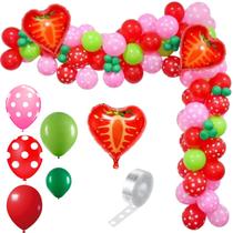 98 PÇS Kit Arco Desconstruído Balões Festa Moranguinho, Festa Das Frutas Tropical 98 PÇS Kit Arco Desconstruído Balões Festa Moranguinho, Festa Das Frutas Tropical