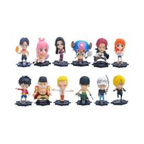 9cm Anime One Piece Figuras De Ação Luffy Sanji Nami Zoro Ace PVC Kawaii Boneca Decoração De Carro