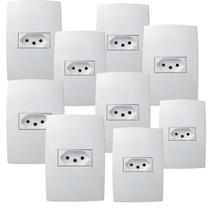 9un - Conjunto 4x2 Tomada 2P+T 10A Pialplus 615080 9un - Conjunto 4x2 Tomada 2P+T 10A Pialplus 615080