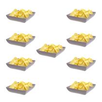 9un Saladeira Quadrada 750ml Travessa Petisqueira Cinza