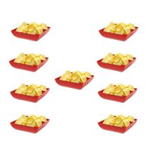 9un Saladeira Quadrada 750ml Vasilha Petisqueira Vermelha