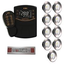 9x led slim 10w tholz + fonte 120w + smartpool