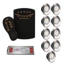 9x led slim rgbw 15w tholz + fonte 180w + basic smartpool 9x led slim rgbw 15w tholz + fonte 180w + basic smartpool