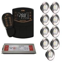 9x led slim rgbw 15w tholz + fonte 180w + smartpool