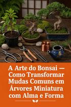 A Arte do Bonsai Como Transformar Mudas Comuns em Árvores Miniatura com Alma e Forma A Arte do Bonsai Como Transformar Mudas Comuns em Árvores Miniatura com Alma e Forma