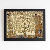 A Árvore da Vida Gustav Klimt Quadro Moldura Preta 60x40cm A Árvore da Vida Gustav Klimt Quadro Moldura Preta 60x40cm