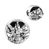 a Bela E a Fera 925 Prata Esterlina Charme Pulseira Miniso Disney Diy Pingente Eterno Rosa Potts