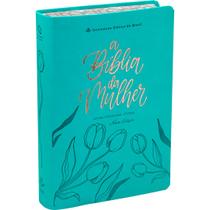 A Bíblia da Mulher - Média - Azul Marinho - NAA - Capa Tulipa