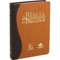 A Bíblia do Pregador - ARC - Capa PU Marrom Claro e Escuro