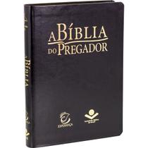 A Bíblia Do Pregador - Arc - Luxo - Letra Normal - Capa Pu Preta Nobre