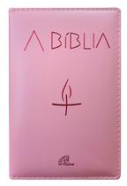 A Bíblia Paulinas Capa Almofadada Rosa