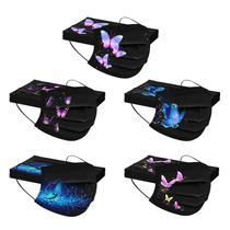 A borboleta adulta imprimiu a máscara descartável protetora 5 50pc A borboleta adulta imprimiu a máscara descartável protetora 5 50pc