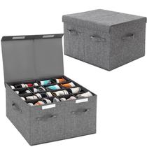 A caixa de armazenamento de sapatos FBBABB serve para 32 pares com tampa e divisórias (pacote com 2) A caixa de armazenamento de sapatos FBBABB serve para 32 pares com tampa e divisórias (pacote com 2)