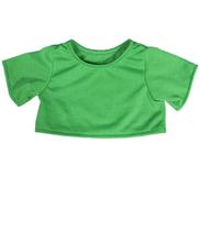 A camiseta verde Teddy Bear Clothes serve para bichos de pelúcia de 14 a 18 polegadas A camiseta verde Teddy Bear Clothes serve para bichos de pelúcia de 14 a 18 polegadas