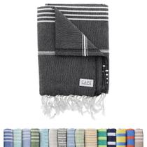 A capa de toalha de praia Comforts Large Turca Preta 90% Algodão A capa de toalha de praia Comforts Large Turca Preta 90% Algodão