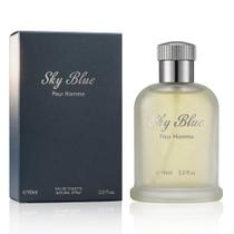 A CENTER Sky Blue Eau de Toilette Masculino 90ml Fragrância Cítrica Aromática Refrescante Colônia com Mandarina, Bergamota, Toranja, Alecrim e Almíscar Perfume Diário para Presentes