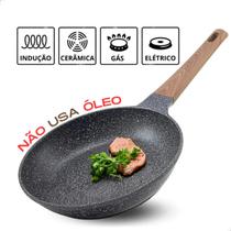 A frigideira antiaderente 28cm premium e cabo de madeira sintética A frigideira antiaderente 28cm premium e cabo de madeira sintética