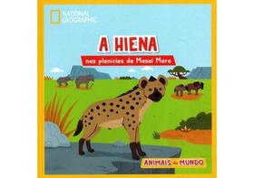 A hiena nas planícies de masai mara