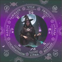 A Legitima Toalha Jogo Cartas Bruxa Tocha Wicca 70x70cm Roxa A Legitima Toalha Jogo Cartas Bruxa Tocha Wicca 70x70cm Roxa