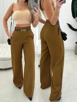 A-Lows A&L Calça Feminina Alfaiataria Com Anel Risco tendencia inverno