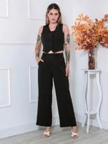 A-Lows suellen moda Feminina Conjunto De Alfaiataria Feminino Colete + Calça Moda Casual/Social