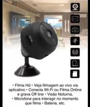 A melhor: 4 em 1 - Mini Camera wifi spiã Filmadora de Segurança e vigilância com infra vermelho