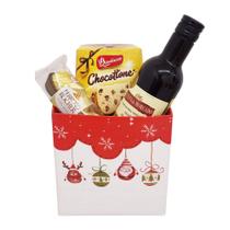 A Melhor Cesta De Natal Mini Panetone Vinho Ferrero Rocher