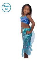 A Pequena Sereia Ariel Fantasia Infantil Disney Tamanho M