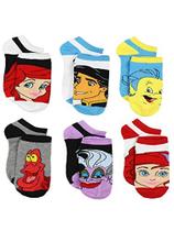 A Pequena Sereia Ariel Womens 6 pack Socks (Sapato: 4-10 (Meia: 9-11), Pequena Sereia Multi)