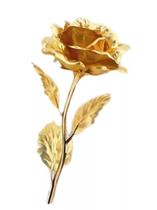 A Rosa Encantada Golden Rose Presente De Aniversário Dourada - Amor Lindo