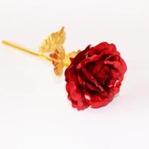 A Rosa Encantada Golden Rose Vermelha Presente dia dos Namorados - Amor Lindo