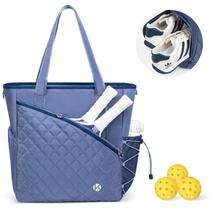 A sacola Pickleball KAVIGOR para mulheres contém 3-4 pás azuis