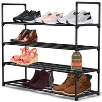 A sapateira Campior Black 4 Tier comporta 15 pares de peças pesadas